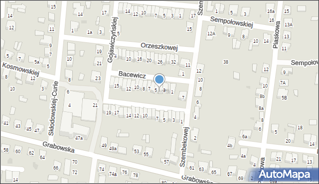 Ostrów Wielkopolski, Bacewicz, 4, mapa Ostrów Wielkopolski