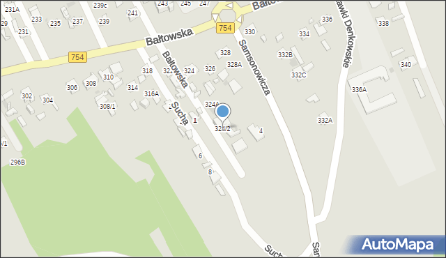 Ostrowiec Świętokrzyski, Bałtowska, 324/2, mapa Ostrowiec Świętokrzyski