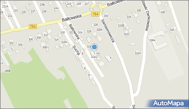Ostrowiec Świętokrzyski, Bałtowska, 324B, mapa Ostrowiec Świętokrzyski