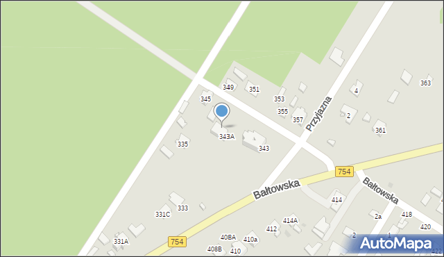 Ostrowiec Świętokrzyski, Bałtowska, 347, mapa Ostrowiec Świętokrzyski