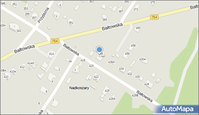 Ostrowiec Świętokrzyski, Bałtowska, 448, mapa Ostrowiec Świętokrzyski