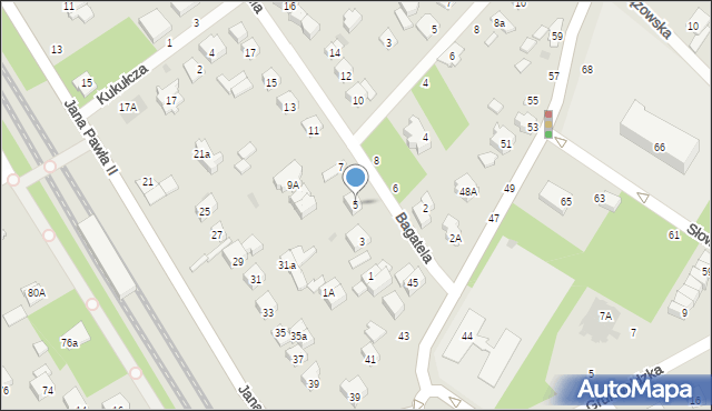 Otwock, Bagatela, 5, mapa Otwock