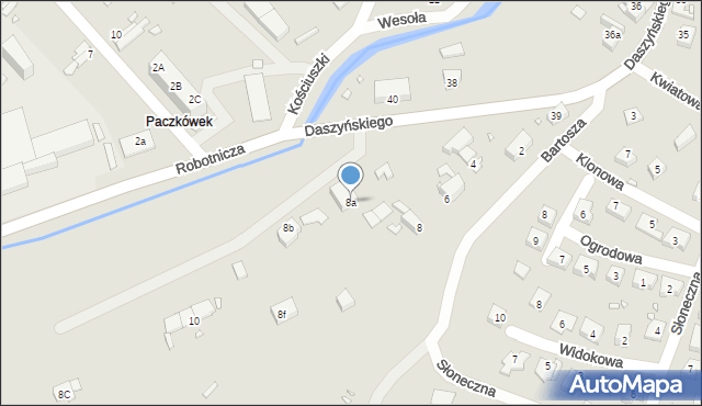 Paczków, Bartosza, 8a, mapa Paczków