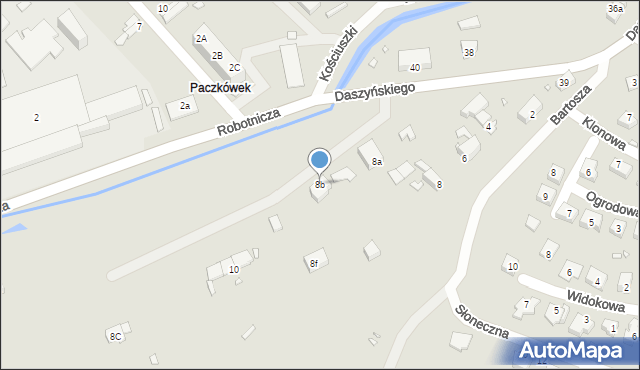 Paczków, Bartosza, 8b, mapa Paczków