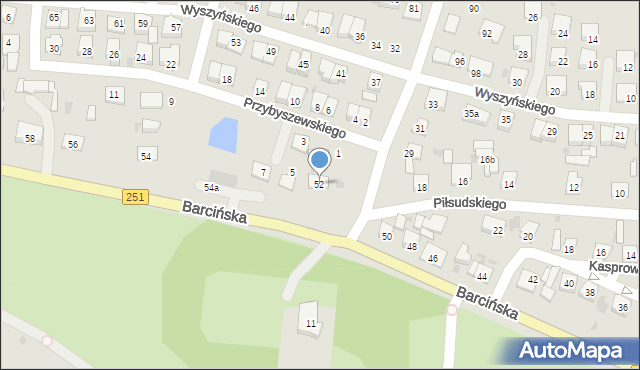 Pakość, Barcińska, 52, mapa Pakość