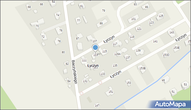 Parcela-Obory, Baczyńskiego Krzysztofa Kamila, 113, mapa Parcela-Obory