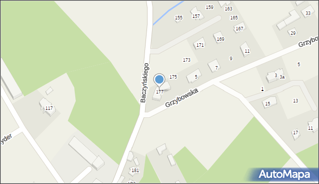 Parcela-Obory, Baczyńskiego Krzysztofa Kamila, 177, mapa Parcela-Obory