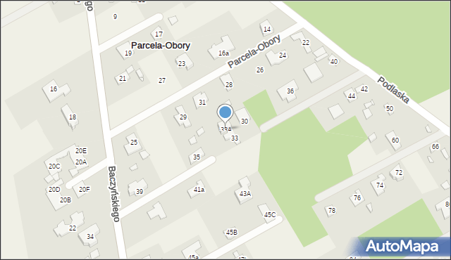 Parcela-Obory, Baczyńskiego Krzysztofa Kamila, 33A, mapa Parcela-Obory