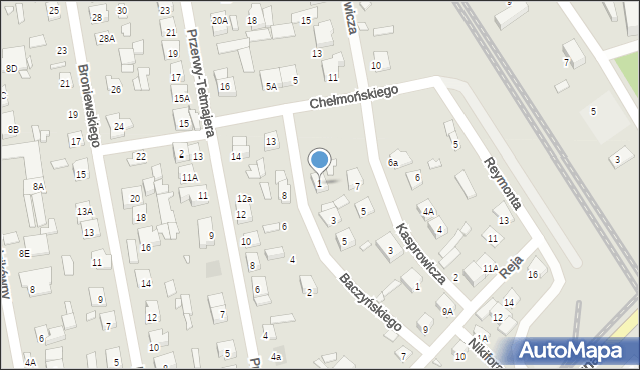 Piaseczno, Baczyńskiego Krzysztofa Kamila, 1, mapa Piaseczno