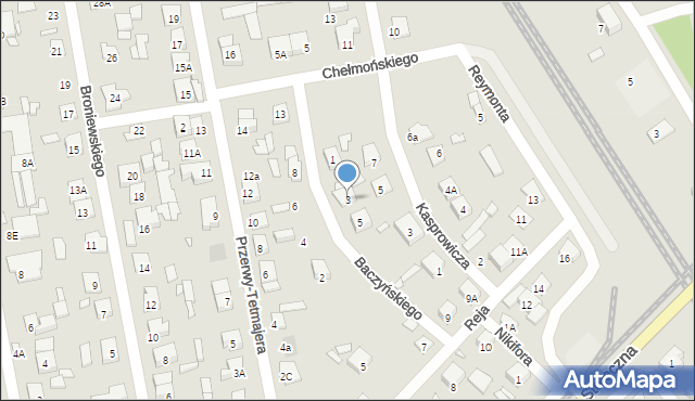 Piaseczno, Baczyńskiego Krzysztofa Kamila, 5A, mapa Piaseczno