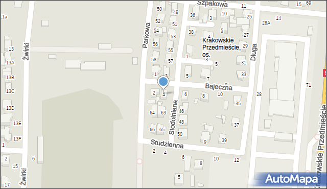 Piotrków Trybunalski, Bajeczna, 4, mapa Piotrków Trybunalski