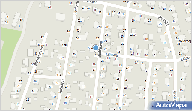 Piotrków Trybunalski, Baśniowa, 21, mapa Piotrków Trybunalski