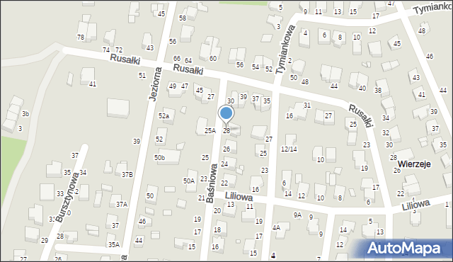 Piotrków Trybunalski, Baśniowa, 28, mapa Piotrków Trybunalski