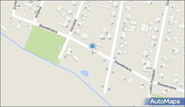 Piotrków Trybunalski, Bawełniana, 8, mapa Piotrków Trybunalski