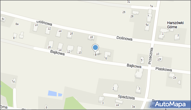 Pisarzowice, Bajkowa, 8, mapa Pisarzowice