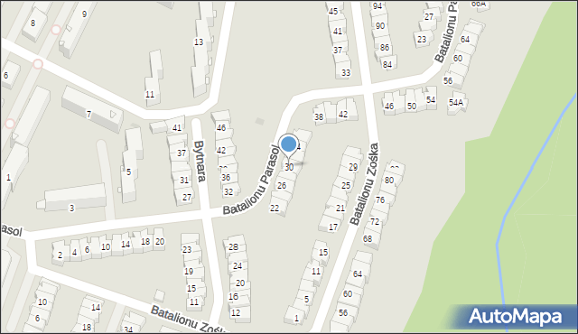 Płock, Batalionu Parasol, 30, mapa Płock