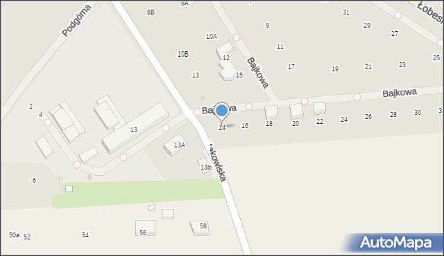 Płoty, Bajkowa, 14, mapa Płoty