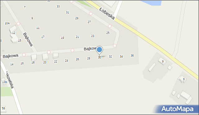 Płoty, Bajkowa, 30, mapa Płoty