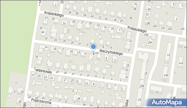 Poddębice, Baczyńskiego Krzysztofa Kamila, 9, mapa Poddębice