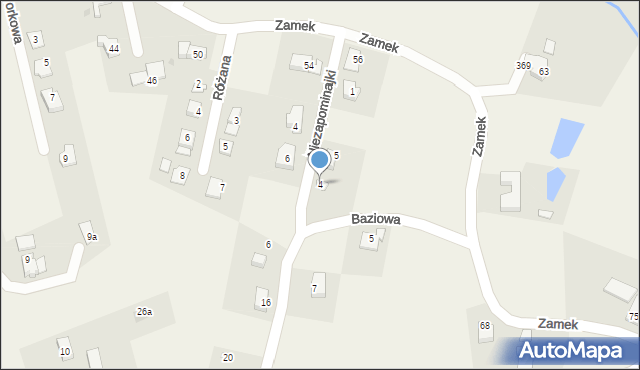 Pogórze, Baziowa, 4, mapa Pogórze