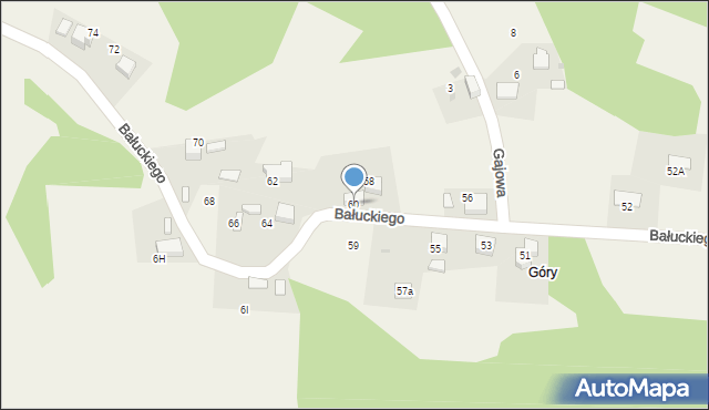Pogorzyce, Bałuckiego Michała, 60, mapa Pogorzyce