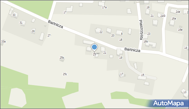 Pogorzyce, Bartnicza, 23, mapa Pogorzyce