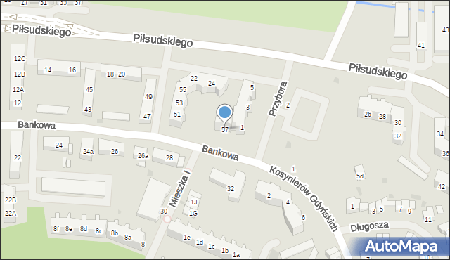 Police, Bankowa, 57, mapa Police