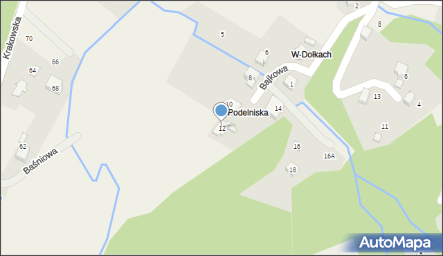 Porąbka, Bajkowa, 12, mapa Porąbka