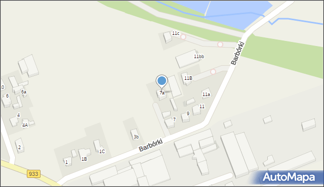 Poręba, Barbórki, 7a, mapa Poręba