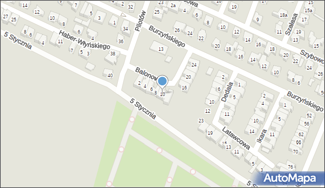 Poznań, Balonowa, 10, mapa Poznania