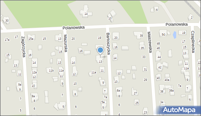 Poznań, Bartoszycka, 15, mapa Poznania