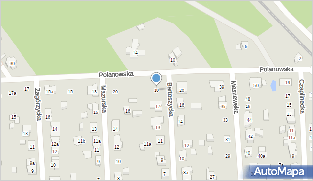 Poznań, Bartoszycka, 19, mapa Poznania