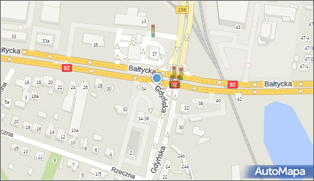 Poznań, Bałtycka, 36, mapa Poznania