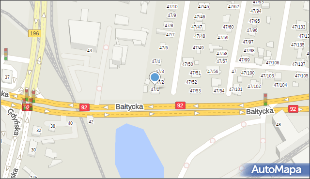 Poznań, Bałtycka, 47/1, mapa Poznania