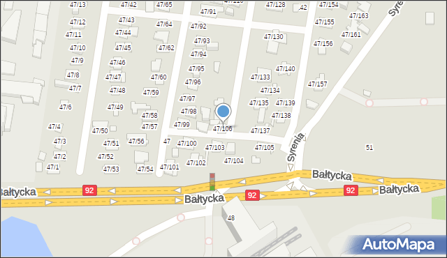 Poznań, Bałtycka, 47/106, mapa Poznania