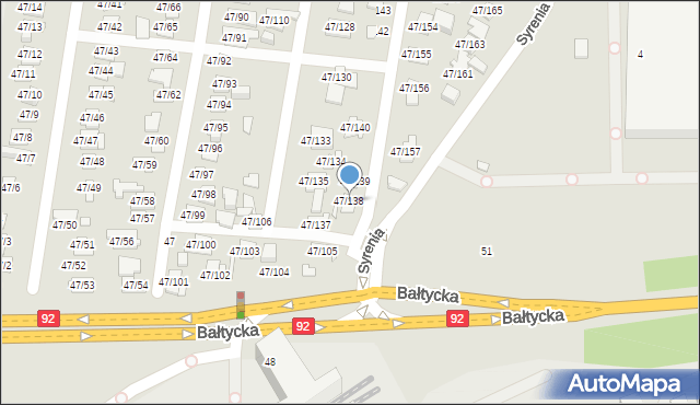 Poznań, Bałtycka, 47/138, mapa Poznania