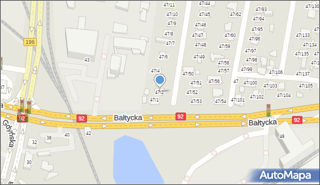 Poznań, Bałtycka, 47/2, mapa Poznania