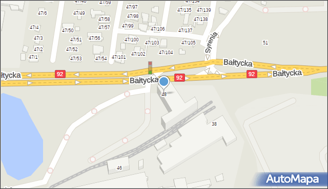 Poznań, Bałtycka, 48, mapa Poznania