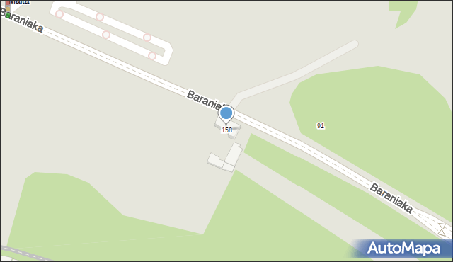 Poznań, Baraniaka Antoniego, abp., 158, mapa Poznania