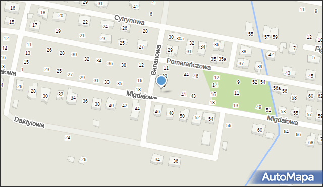 Poznań, Bananowa, 17, mapa Poznania