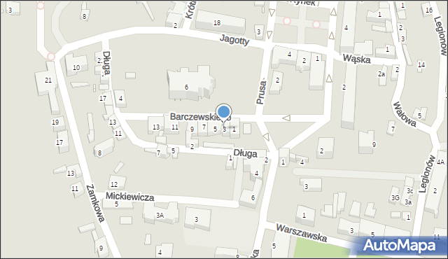 Prabuty, Barczewskiego Walentego, ks., 3, mapa Prabuty