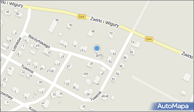 Przasnysz, Baczyńskiego Krzysztofa Kamila, 19, mapa Przasnysz