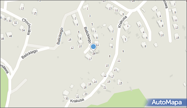 Przemyśl, Balickiego Jana, ks., 15, mapa Przemyśla