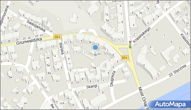 Przemyśl, Barska, 5a, mapa Przemyśla
