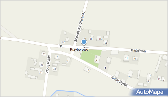 Przyborowo, Baśniowa, 15, mapa Przyborowo