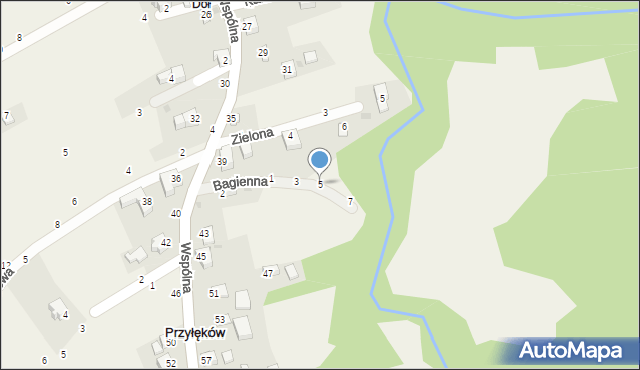 Przyłęków, Bagienna, 5, mapa Przyłęków