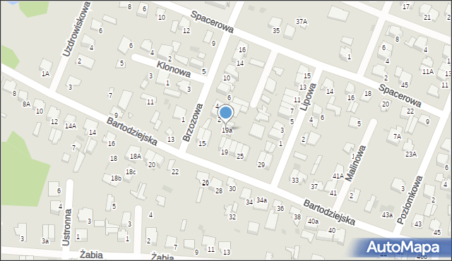 Pułtusk, Bartodziejska, 19a, mapa Pułtusk