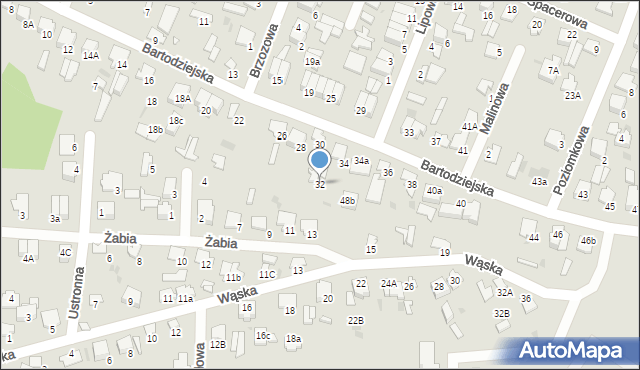 Pułtusk, Bartodziejska, 32, mapa Pułtusk