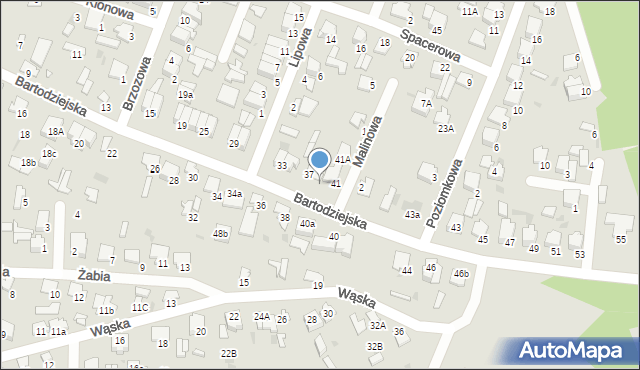 Pułtusk, Bartodziejska, 39, mapa Pułtusk