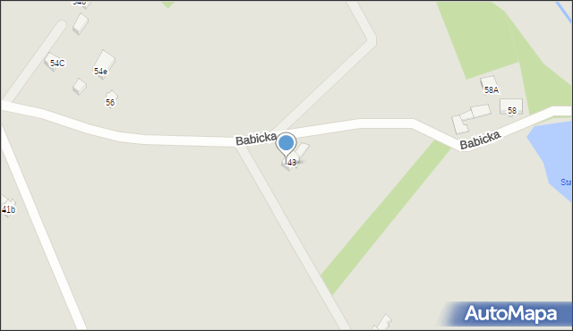 Racibórz, Babicka, 43a, mapa Racibórz